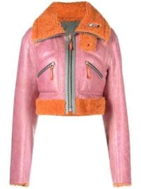 Diesel shearling-trimmed Leather Jacket - at Farfetch